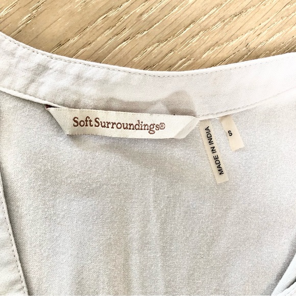 ⭐️Soft Surroundings⭐️Floral Embroidery Ombre Top Blouse Shirt Women's S Small - Picture 13 of 14